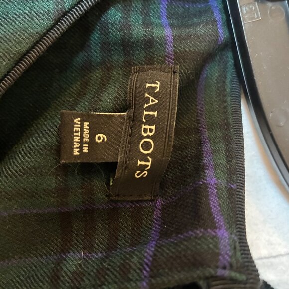 Talbots Black Watch Dress Size 6 - Picture 4 of 9